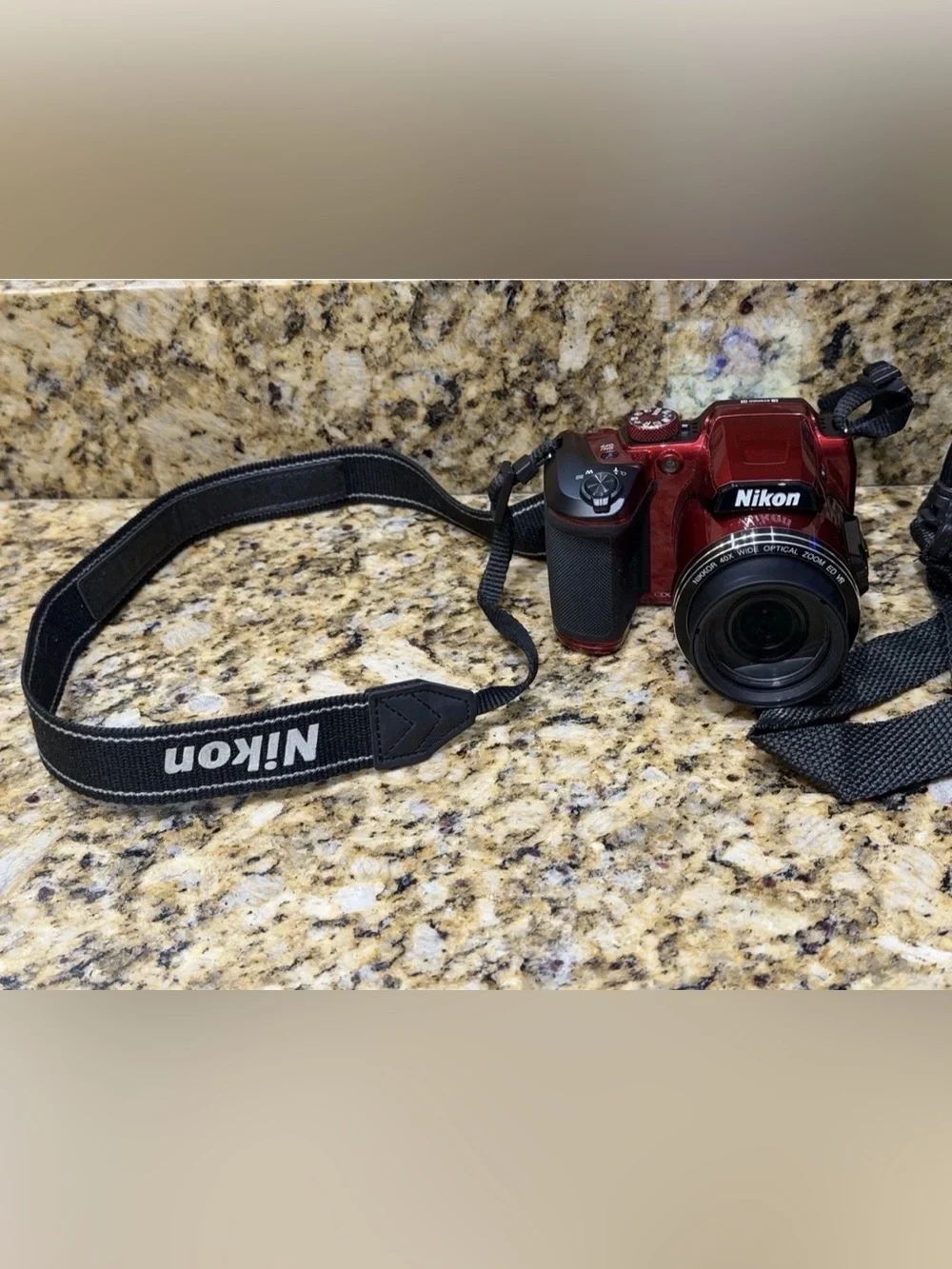 Nikon Coolpix Red B500 16.0MP 40X Optical Zoom Digital Camera Tested AA Battery